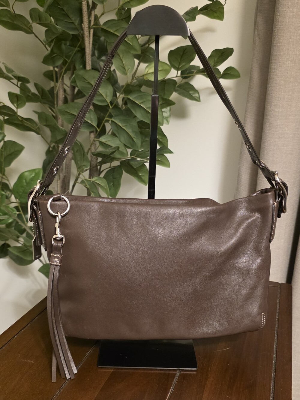 Coach Vintage East West Legacy Hobo Brown Leather Shoulder Bag 1417